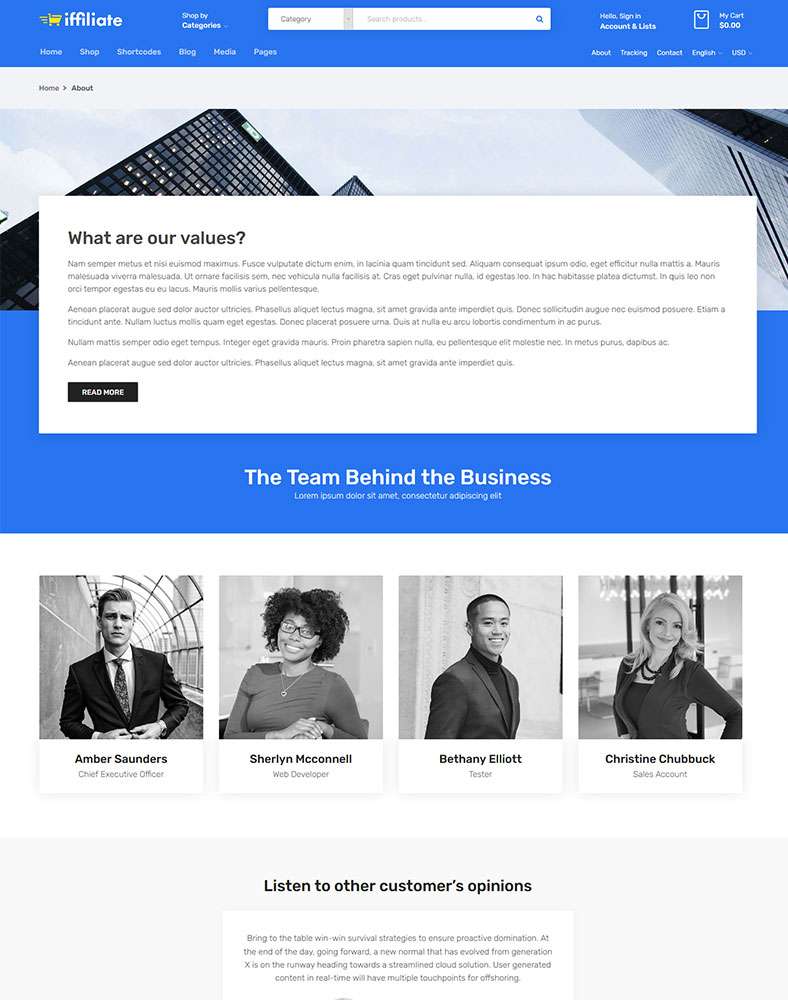 Landing page